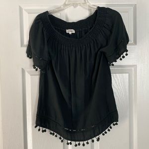 Boutique top, black, size small
